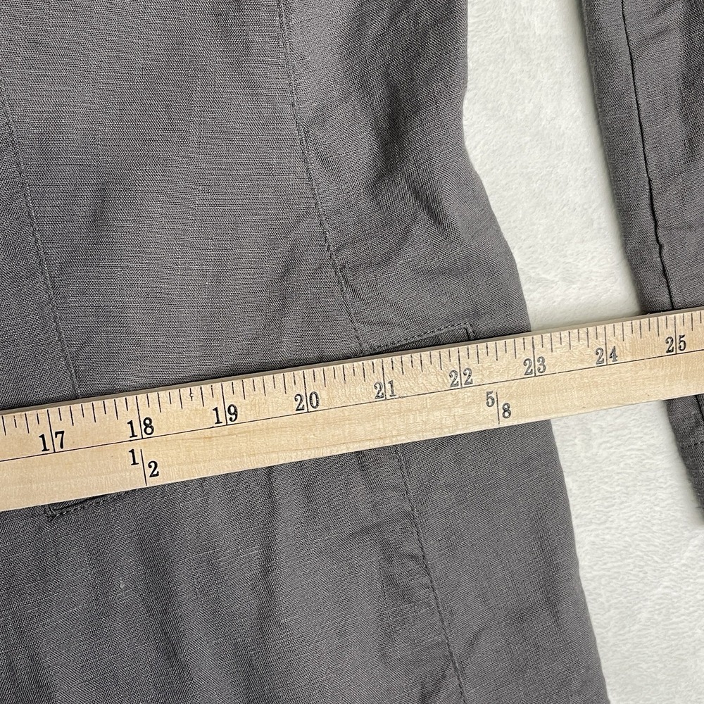 J Jill Blazer Womens XL Gray Lining Linen Blend Jacket Work Single Breasted‎ - Picture 7 of 10